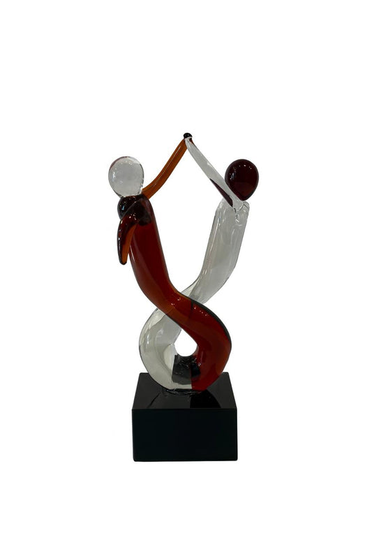 Glass Sculpture – Dancing Figures in Harmony