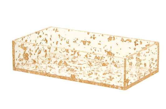 Gold-Silver Flake Acrylic Tray Set – Modern Luxe Accents