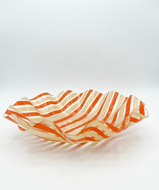 Wavy Striped PLexi Serving Bowl