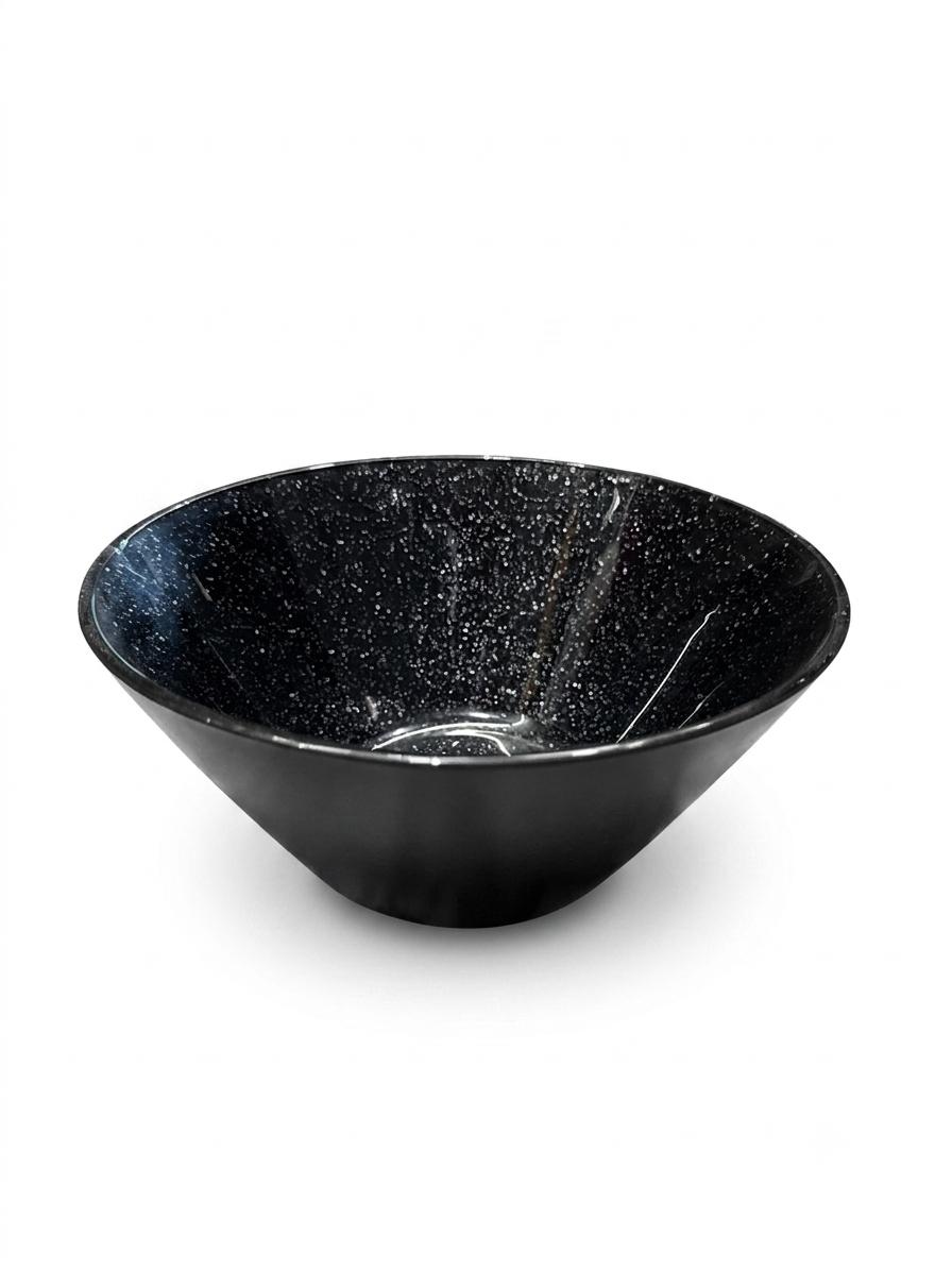 Black Speckled Serving Bowl