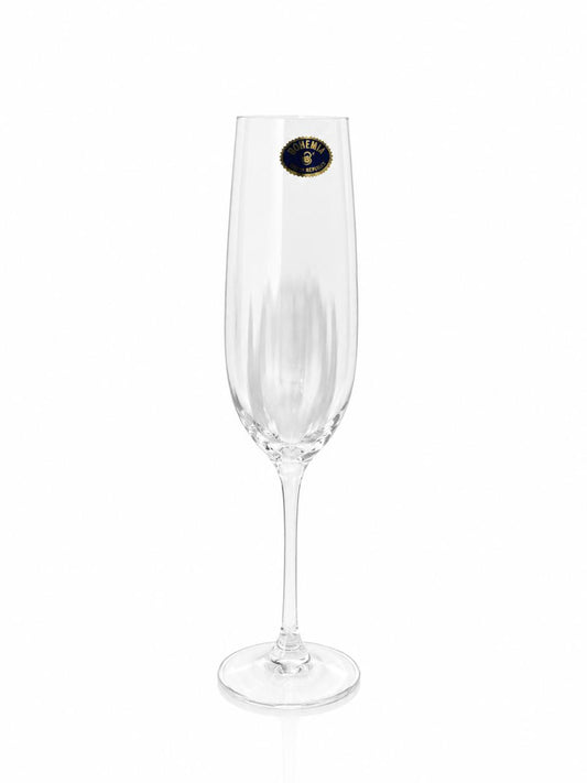 Bohemia Crystal Champagne Flute Set of 6