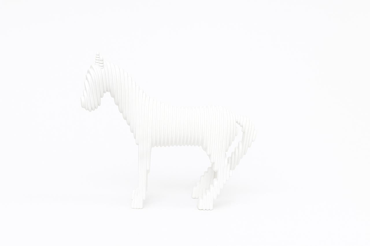 Modern Geometric Horse Figurine