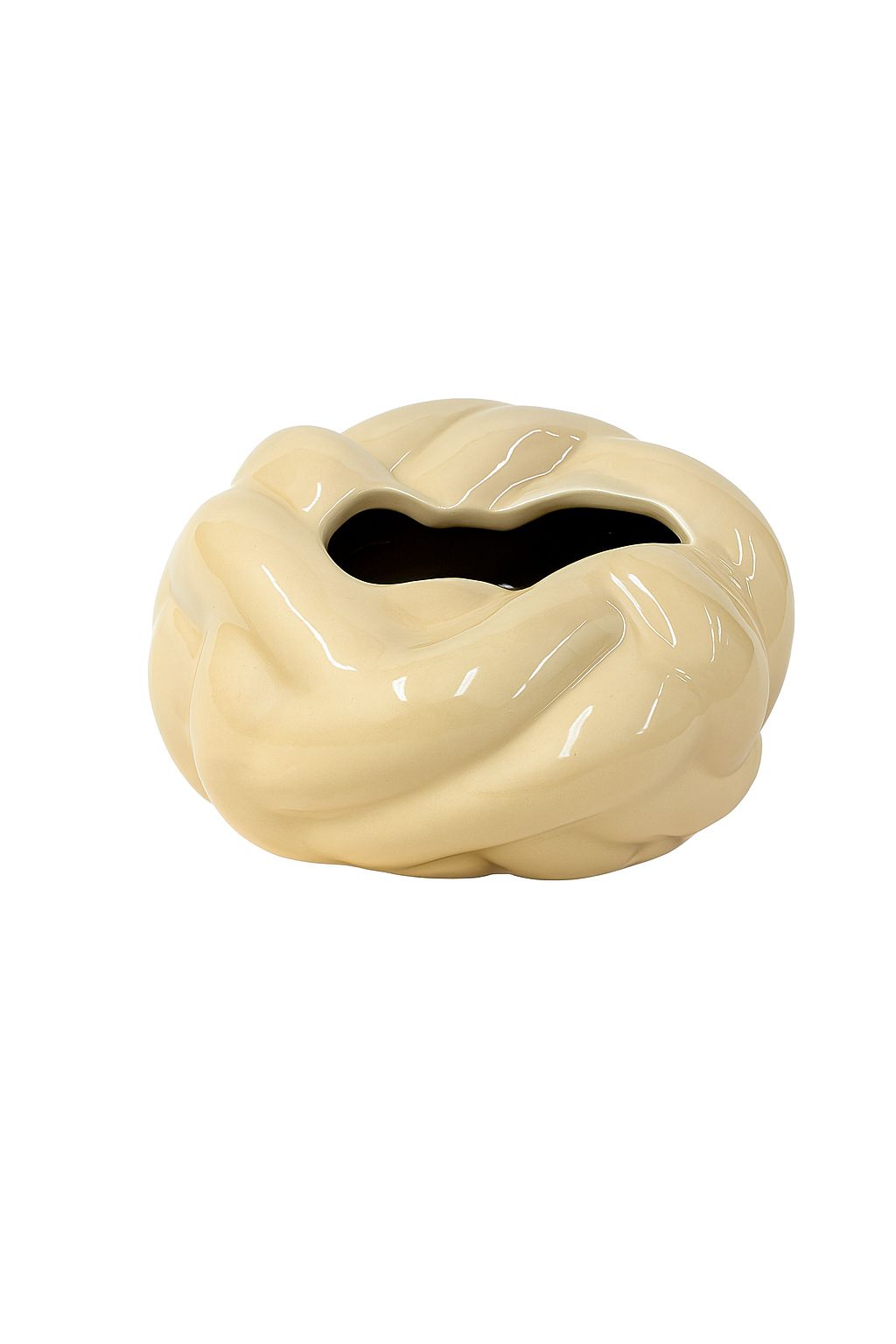 Twist Knot Vase – Soft Beige Charm