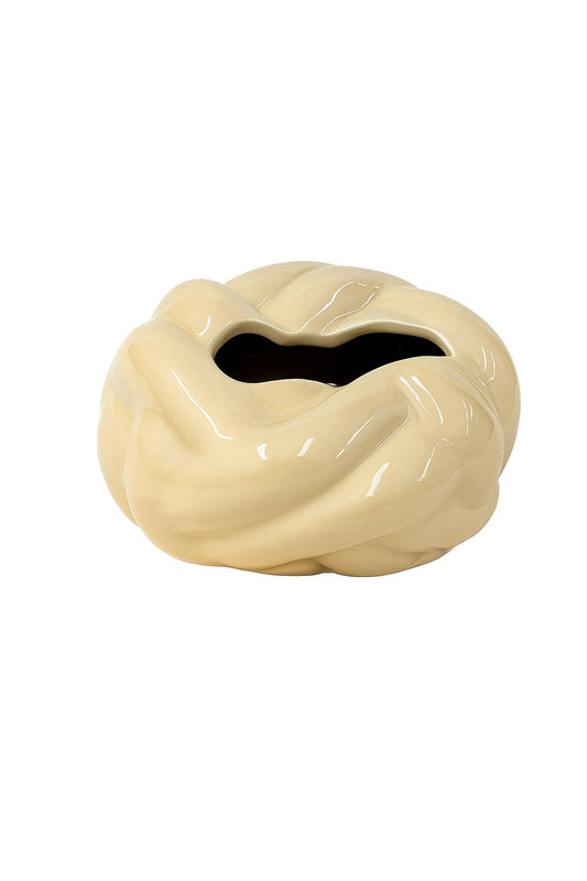 Twist Knot Vase – Soft Beige Charm