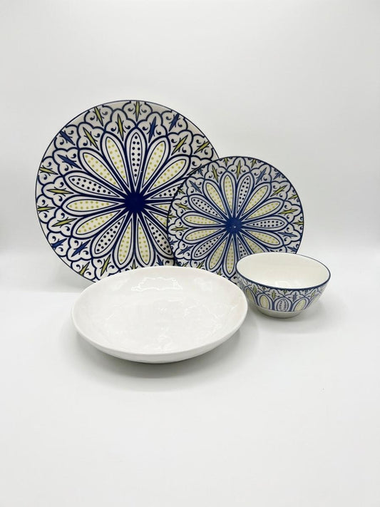 24-Piece Patterned Dinnerware Set