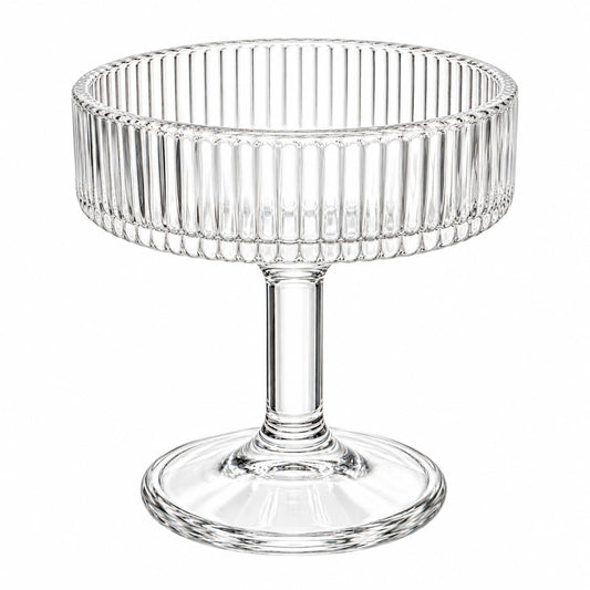 Ribbed Glass Pedestal (set of 6pcs)