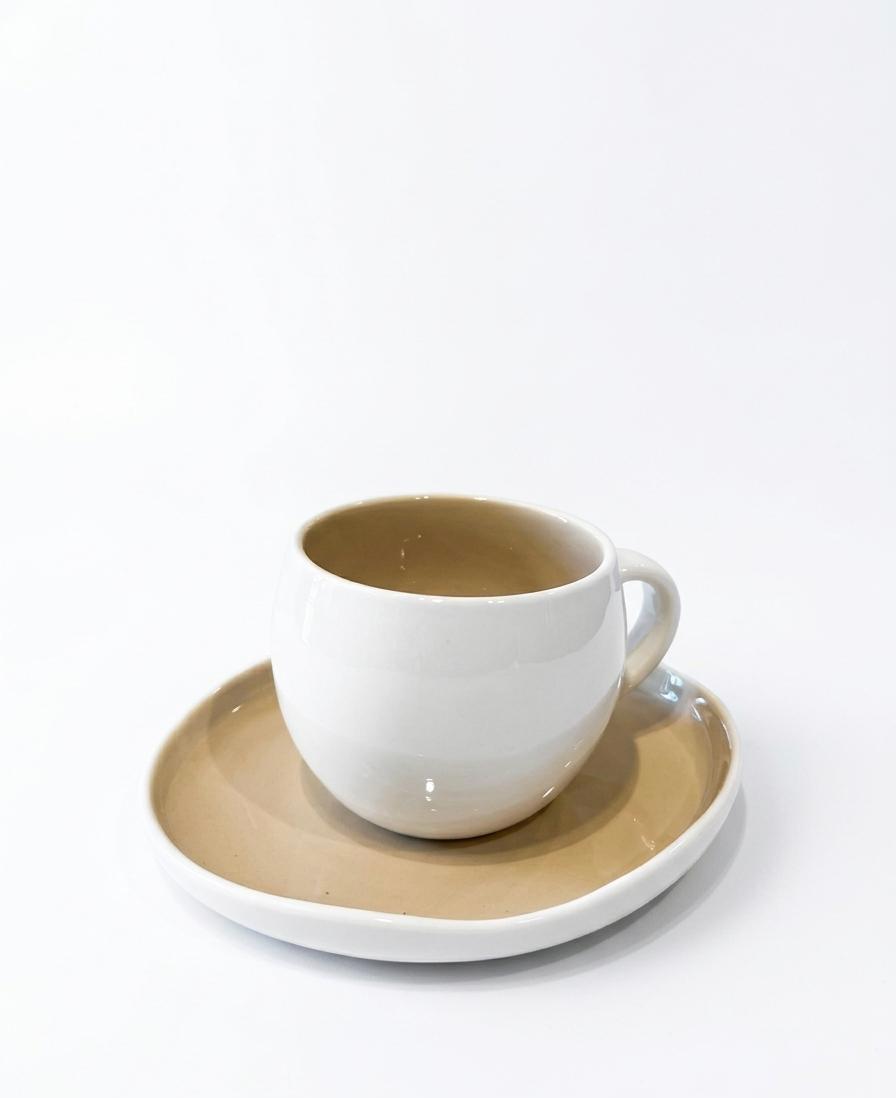 Modern Coffee Cup & Saucer Set – Set of 6