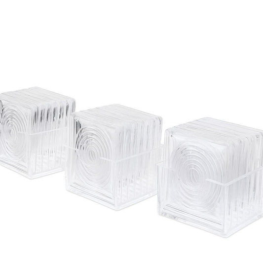 Clear Glass Coaster Set – 6 Pieces