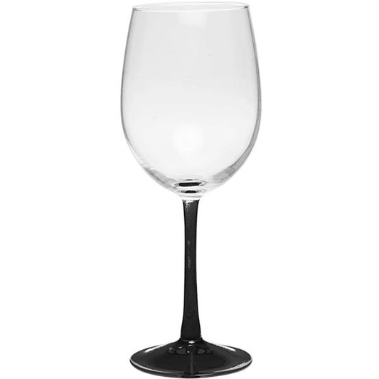 Black Stem Wine Glass – Set of 6