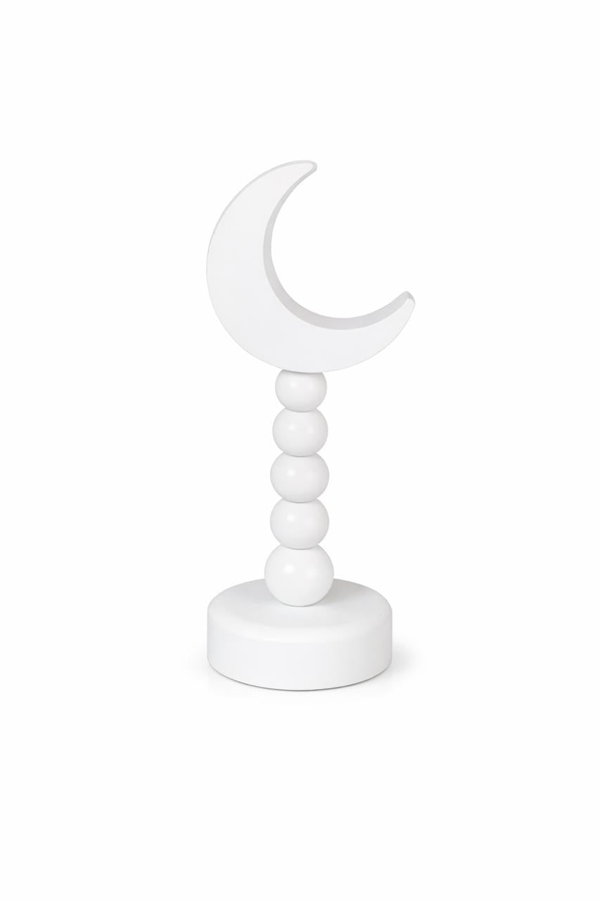 Minimalist White Crescent Moon Ramadan Table Décor