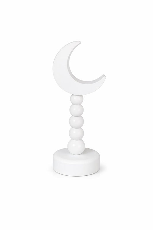 Minimalist White Crescent Moon Ramadan Table Décor