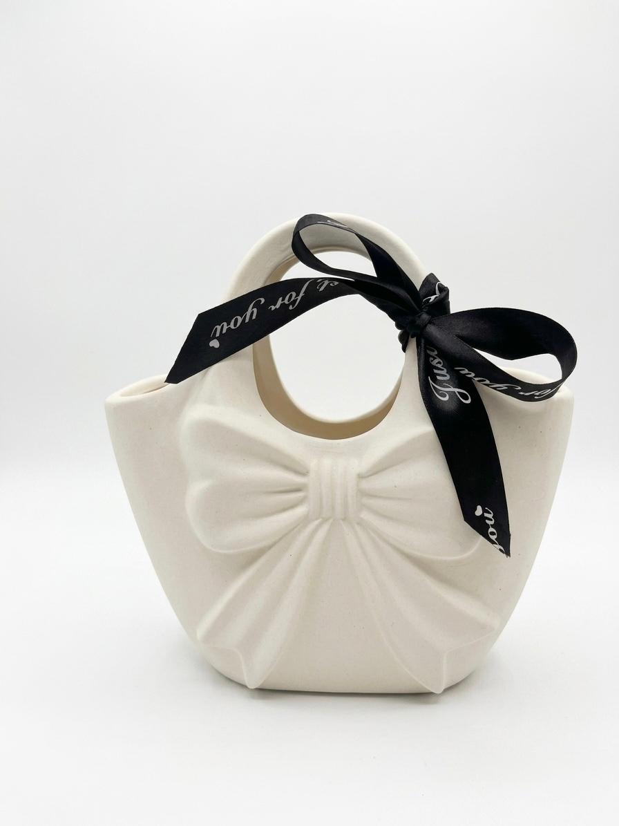 Chic Bow Handbag Vase