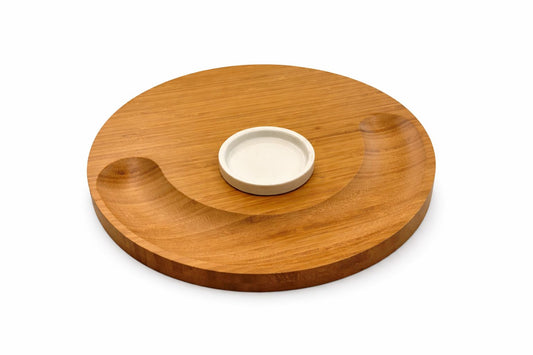 Round Cheese & Charcuterie Board Set with Hidden Serving Tools