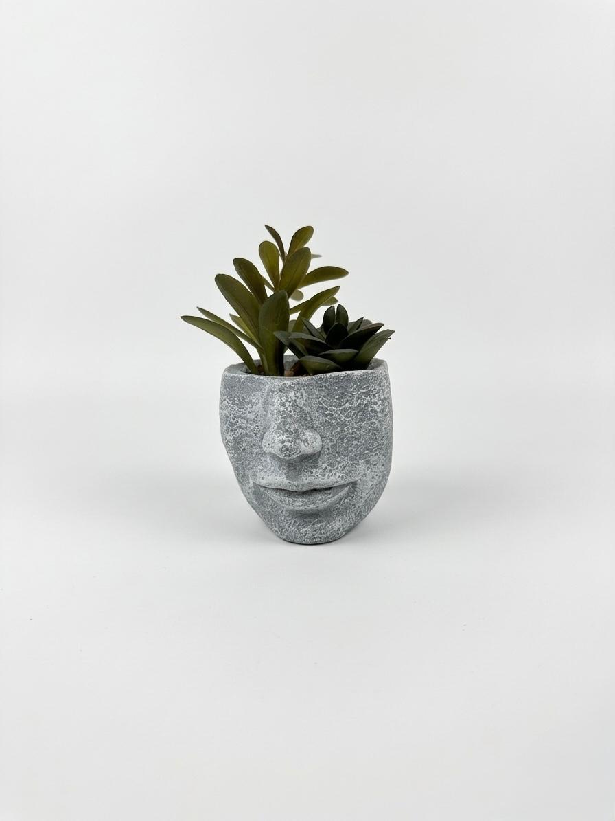 Face-Shaped Mini Plant Holder
