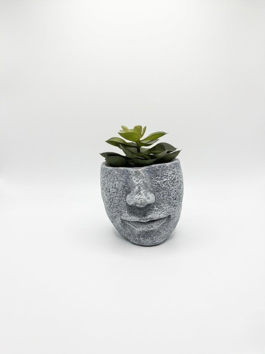 Face-Shaped Mini Plant Holder