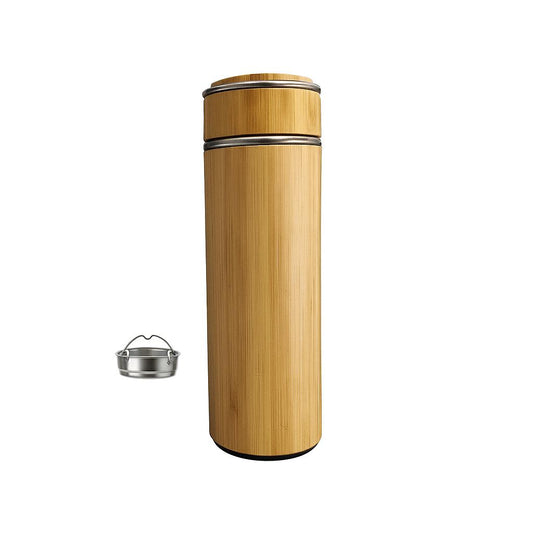 Bamboo Thermos Bottle with Infuser