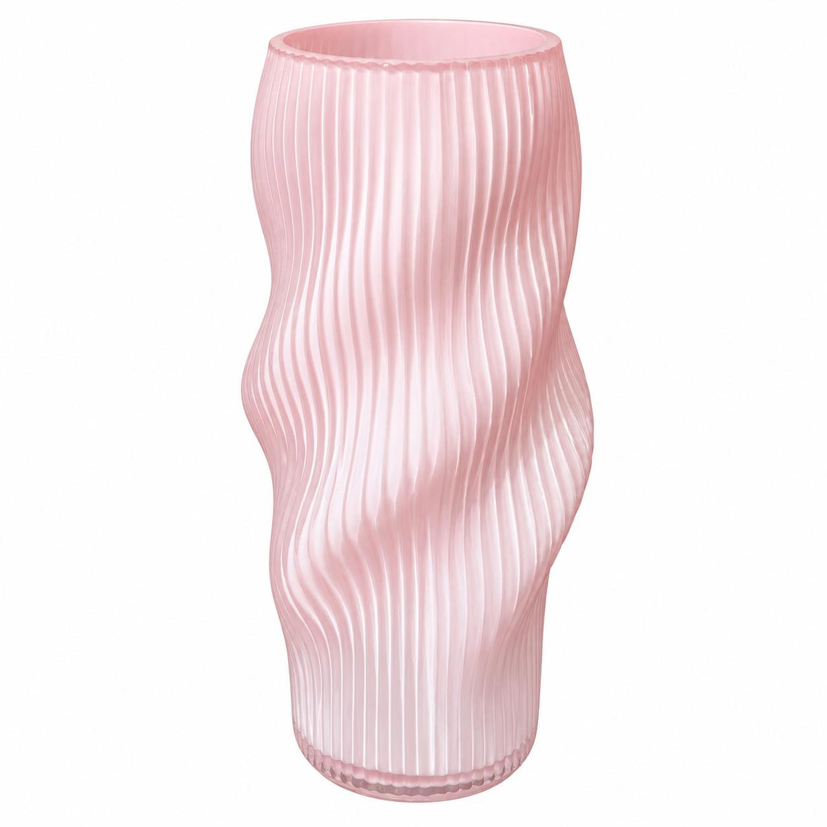 Blush Wave Glass Vase