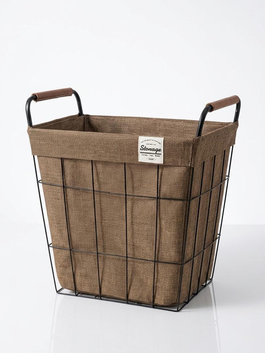 Modern Storage Basket with Fabric Liner