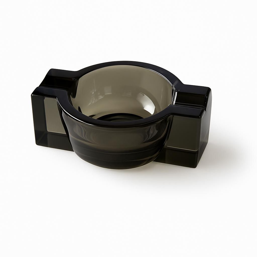Acrylic Ashtray Trio – Amber, Black & Clear Modern Designs
