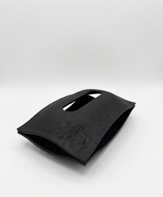 Modern Curved Black Tissue Box