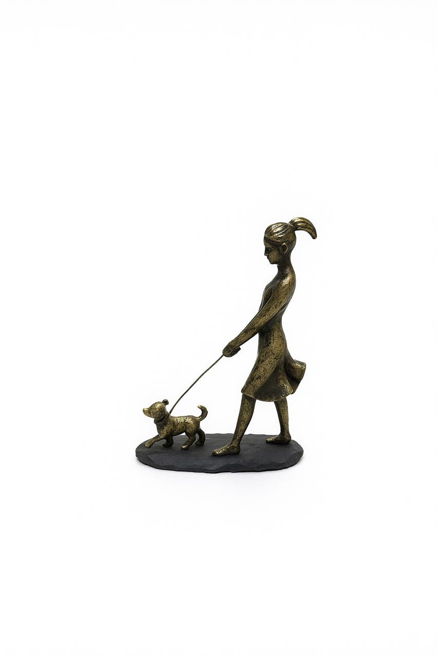 Girl with Puppy Figurine