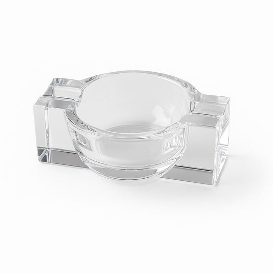 Acrylic Ashtray Trio – Amber, Black & Clear Modern Designs