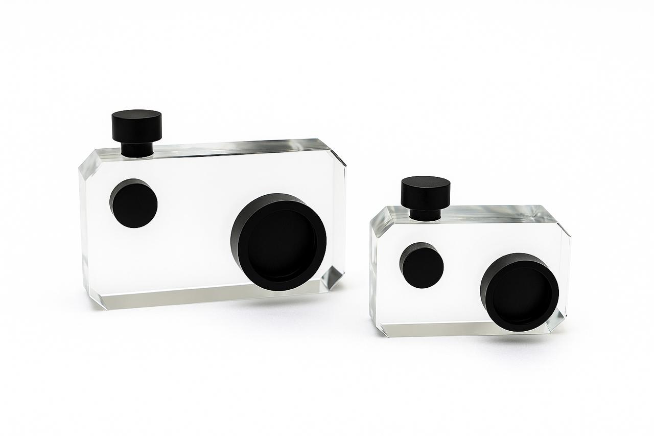 Modern Acrylic Camera Figurines