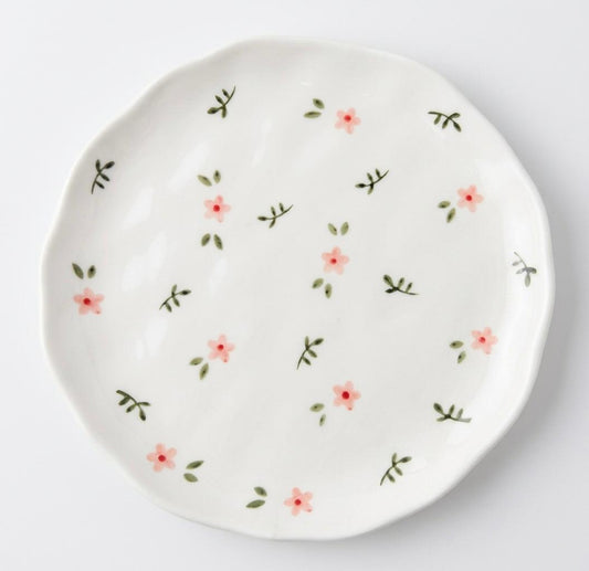 Floral Pattern Dessert Plate