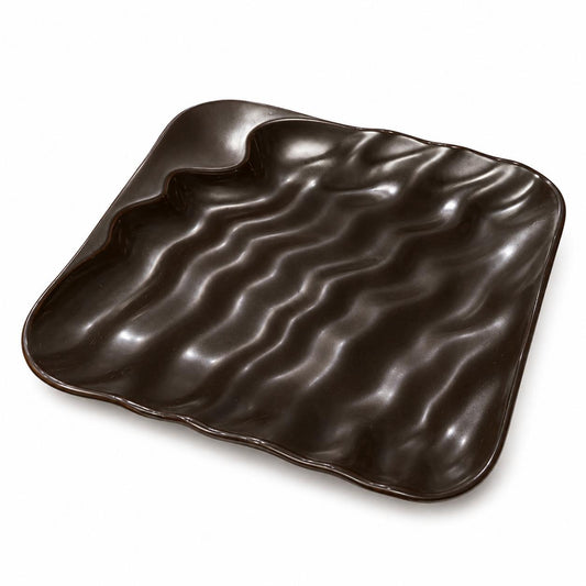 Brown Wave Serving Tray