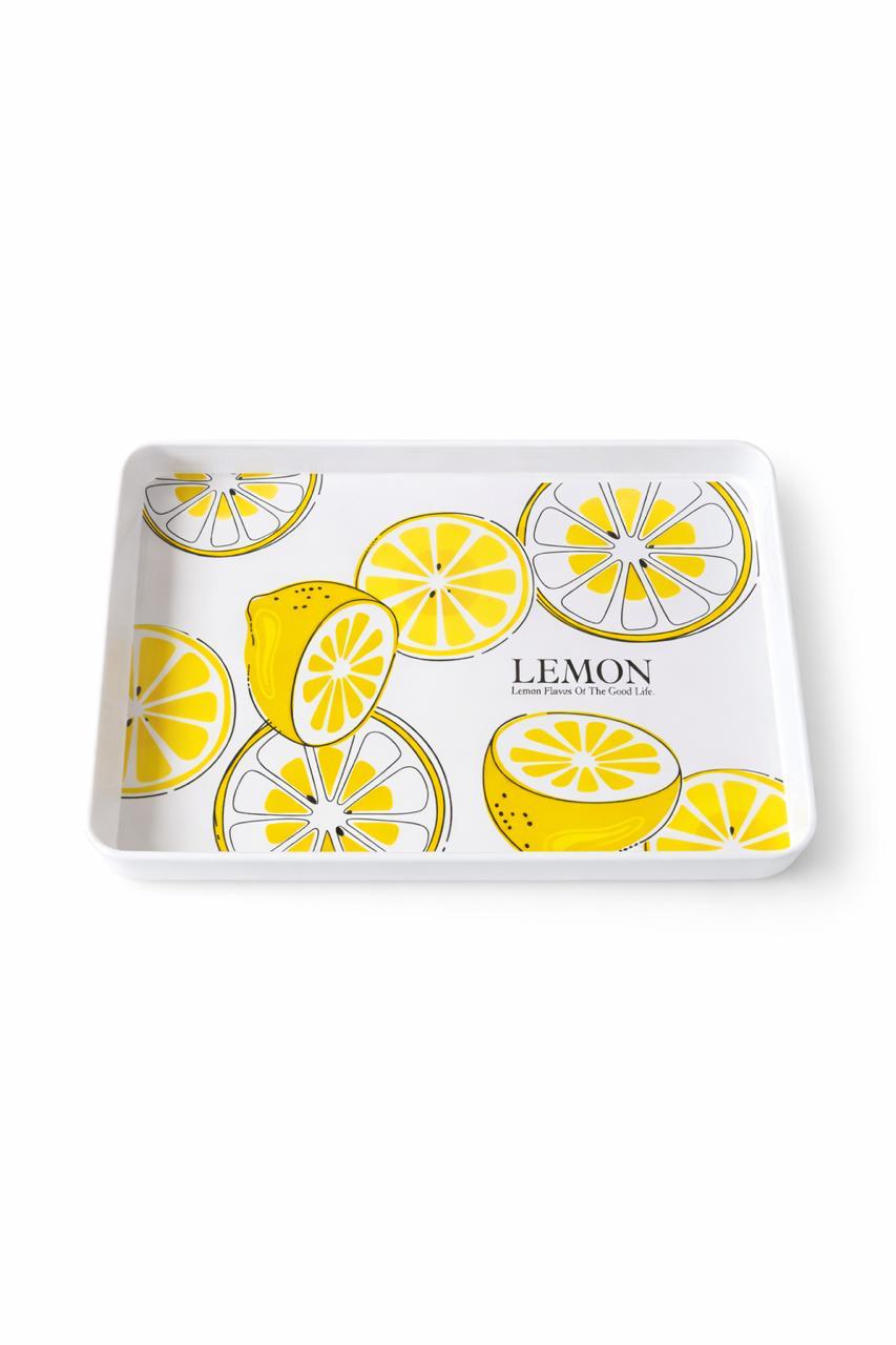 Lemon Print Serving Tray
