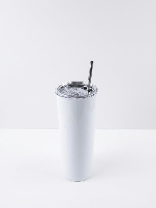 Slim Insulated Tumbler with Straw