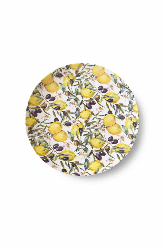Lemon Print Serving Tray