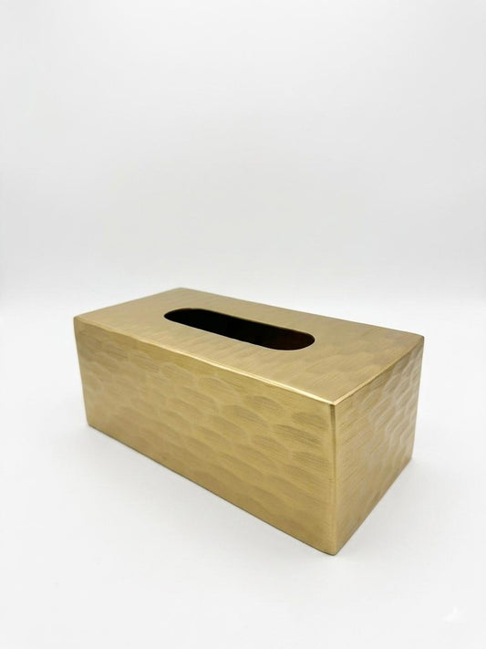 Gold Finish Tissue Box Holder
