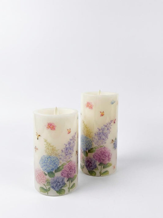 Floral LED Candle Set