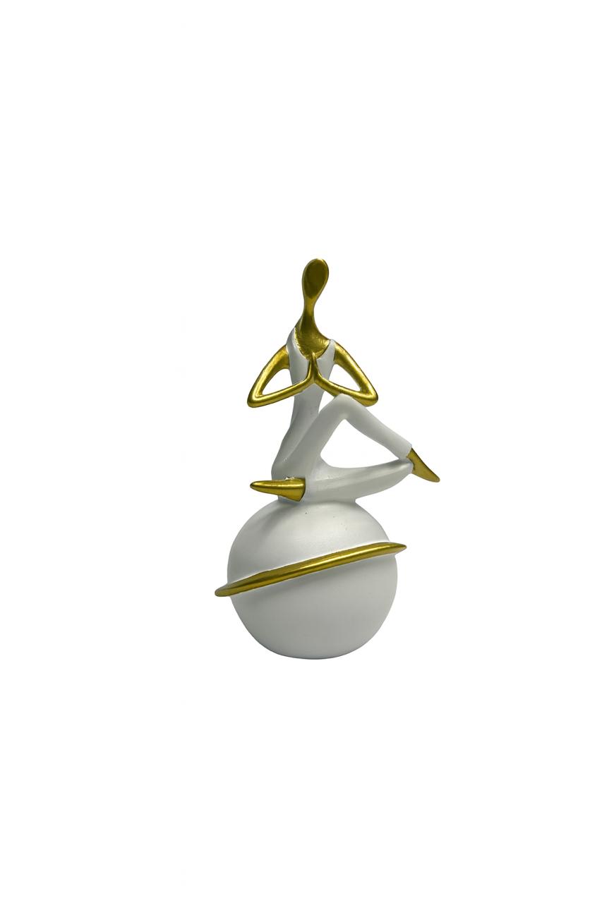 Golden Serenity Yoga Figurine