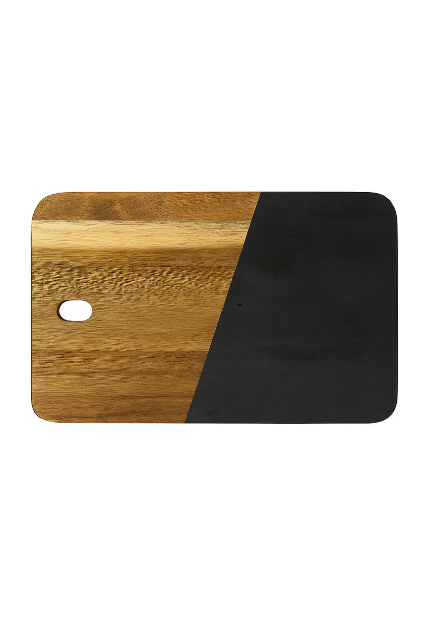 Two-Tone Wood & Slate Cutting Board