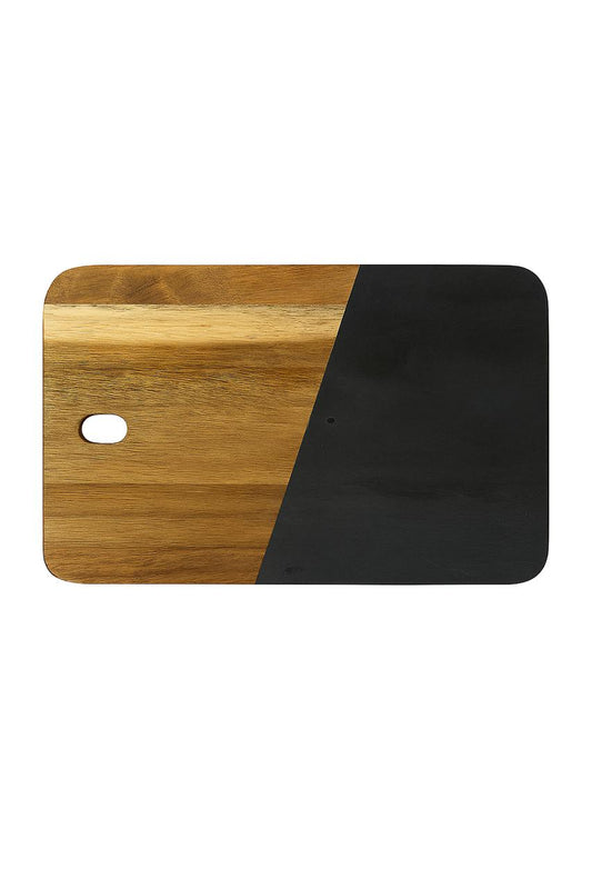 Two-Tone Wood & Slate Cutting Board