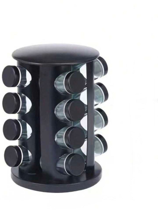 12-Piece Rotating Spice Jar Rack