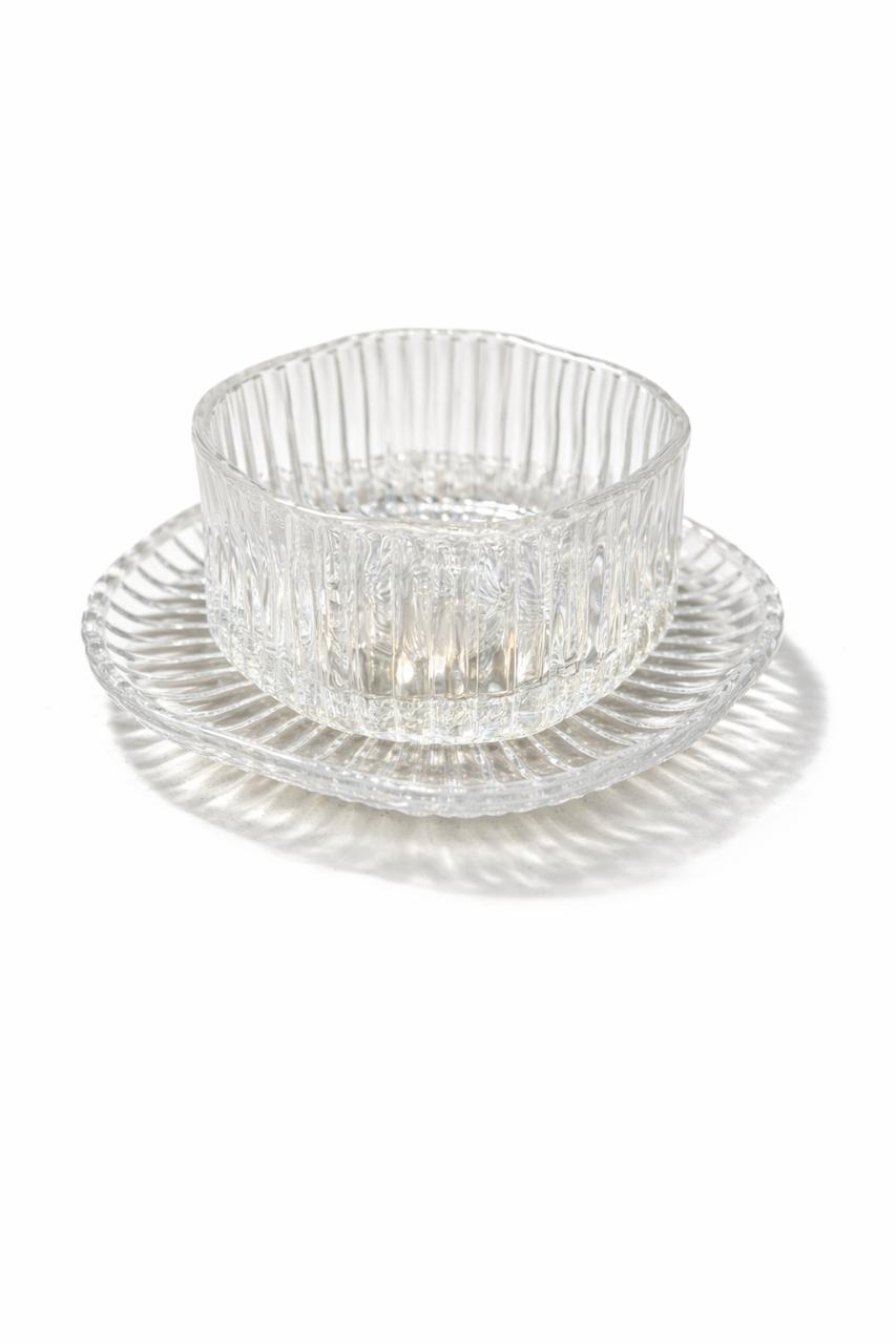Glass Bowl with Plate Set