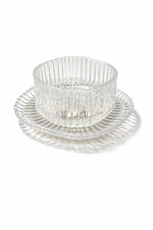 Glass Bowl with Plate Set