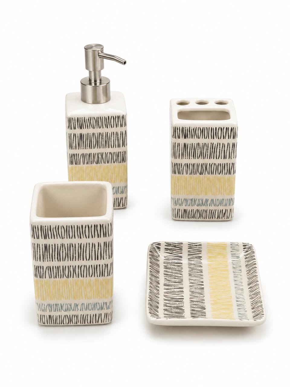 Colorful Porcelain Bathroom Accessory Set