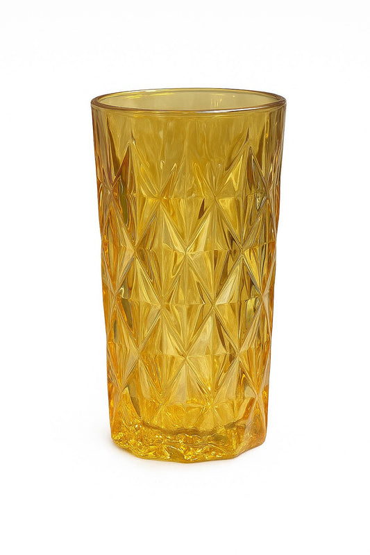 Amber Prism Glass - Set of 6