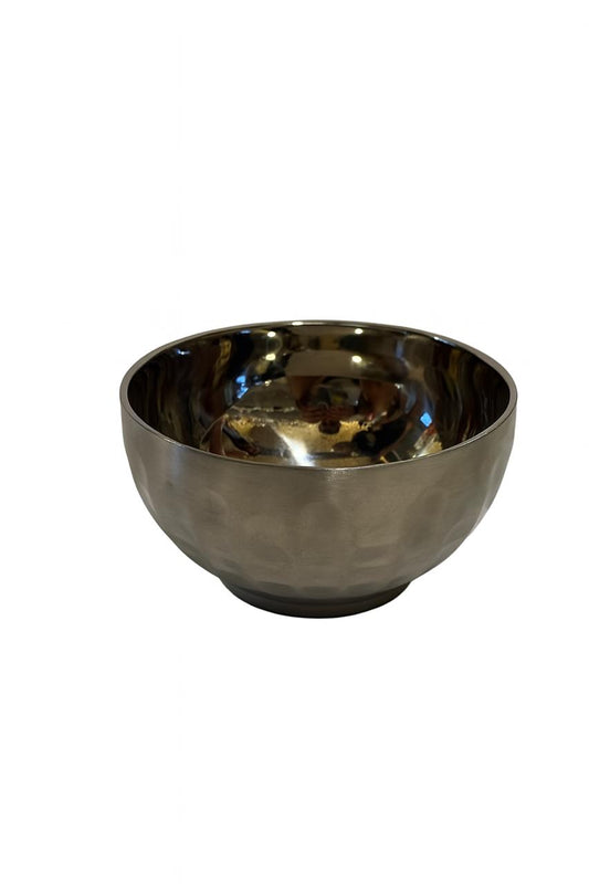 Hammered Stainless Steel Bowl – Modern Luxe Finish