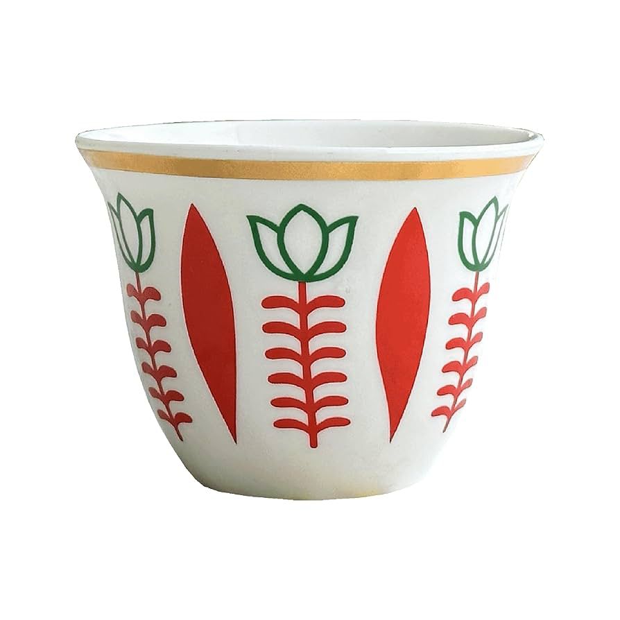 Traditional Turkish Coffee Cup Set – 12 Pieces with Sugar Bowl