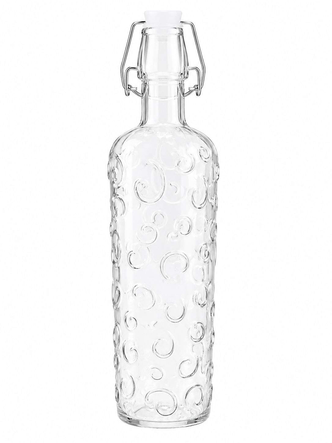 Embossed Glass Water Bottle (1L)