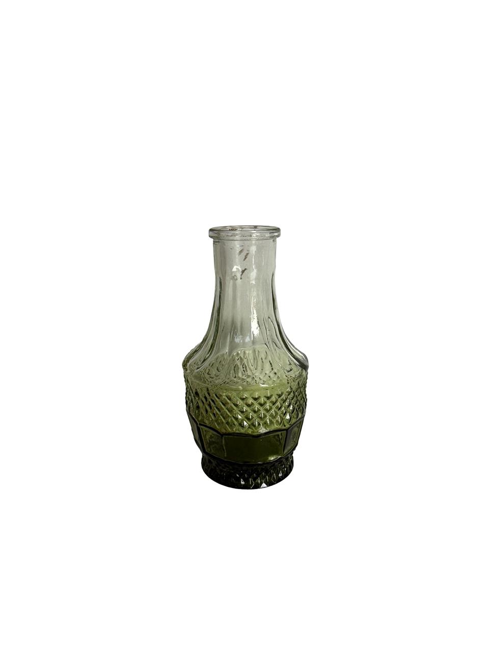Embossed Glass Mini Vase – Textured Design / Per Each