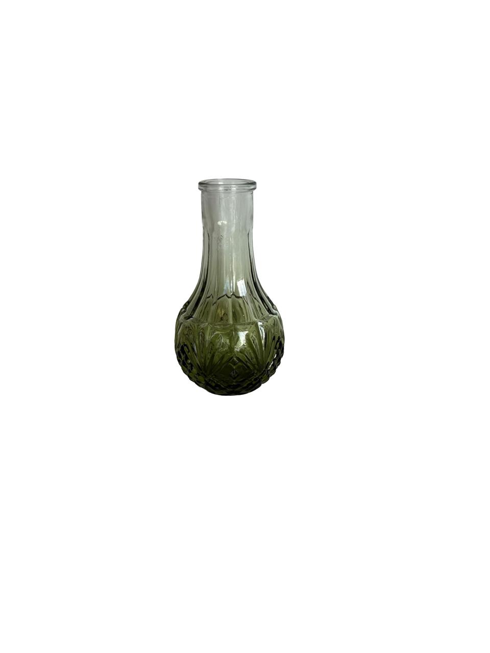 Embossed Glass Mini Vase – Textured Design / Per Each