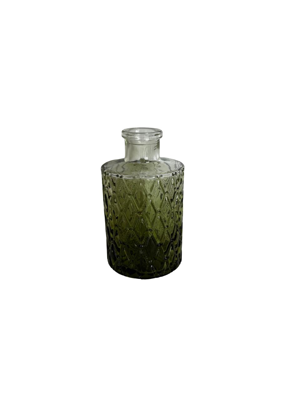 Embossed Glass Mini Vase – Textured Design / Per Each