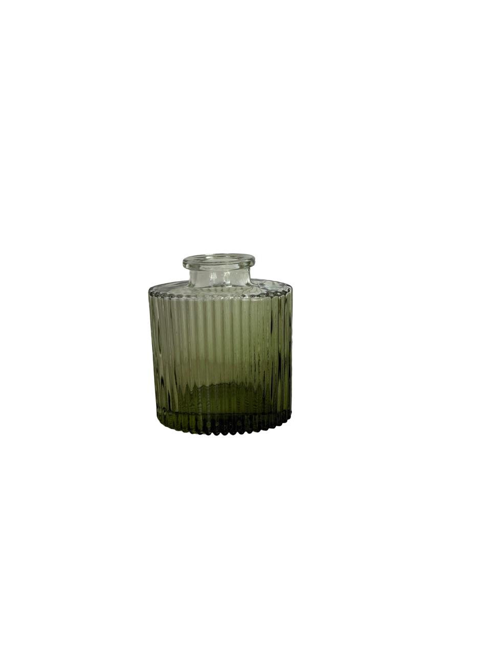 Embossed Glass Mini Vase – Textured Design / Per Each