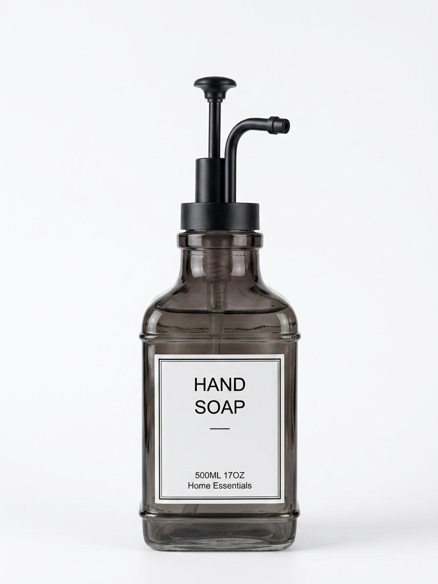 Frosted Glass Hand Soap Dispenser